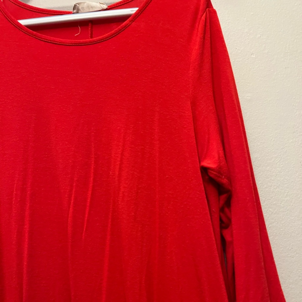 Altar’d State Bright Red Dress with Pockets - Picture 2 of 9
